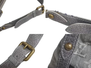 LOUIS VUITTON ルイヴィトン モノグラムデニム ネオカヴィMM 2WAYハンドバッグ M95351 ロゴ ゴールド金具 グレー 美品 中古 4c073967