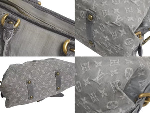 LOUIS VUITTON ルイヴィトン モノグラムデニム ネオカヴィMM 2WAYハンドバッグ M95351 ロゴ ゴールド金具 グレー 美品 中古 4c073967