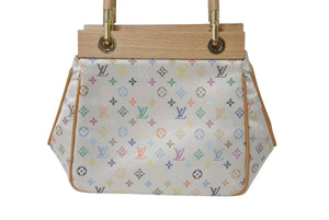 極美品 LOUIS VUITTON ルイヴィトン モノグラムマルチカラー サテン アベリア ハンドバッグ M92936 サテン ウッド 中古 4c073977