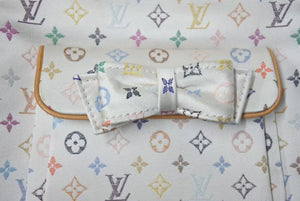 極美品 LOUIS VUITTON ルイヴィトン モノグラムマルチカラー サテン アベリア ハンドバッグ M92936 サテン ウッド 中古 4c073977