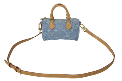 極美品 Louis Vuitton ルイヴィトン Monogram Denim Nano Speedy モノグラム デニム ナノ スピーディ M11212 中古 4c073981