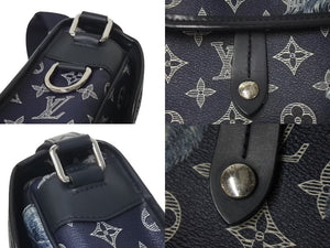 LOUIS VUITTON ルイヴィトン ショルダーバッグ サバンナPM チャップマンブラザーズ M54248 ネイビー シルバー金具 美品 中古 4c073982