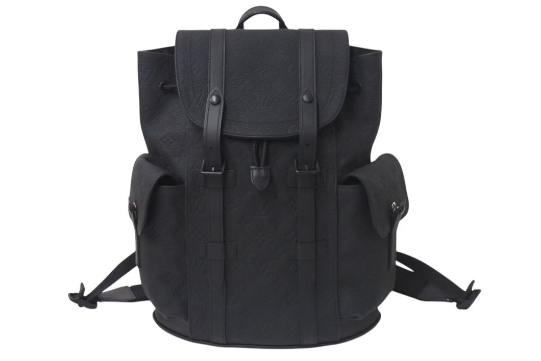 極美品 LOUIS VUITTON ルイヴィトン トリヨンモノグラム レザー クリストファーPM M20899 ブラック 中古 4c073983