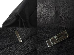 激レア HERMES エルメス ハンドバッグ バーキン50 トゴ □K刻印 ブラック シルバー金具 美品 中古 4c073985