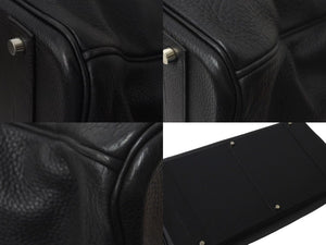 激レア HERMES エルメス ハンドバッグ バーキン50 トゴ □K刻印 ブラック シルバー金具 美品 中古 4c073985