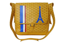 Load image into Gallery viewer, 極美品 GOYARD ゴヤール グランブルーMM ショルダーバッグ キャンバス カーフスキン イエロー PARIS 中古 4c073988