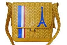 Load image into Gallery viewer, 極美品 GOYARD ゴヤール グランブルーMM ショルダーバッグ キャンバス カーフスキン イエロー PARIS 中古 4c073988