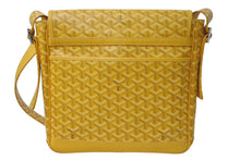 Load image into Gallery viewer, 極美品 GOYARD ゴヤール グランブルーMM ショルダーバッグ キャンバス カーフスキン イエロー PARIS 中古 4c073988