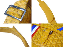 Load image into Gallery viewer, 極美品 GOYARD ゴヤール グランブルーMM ショルダーバッグ キャンバス カーフスキン イエロー PARIS 中古 4c073988