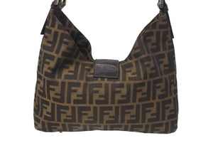 FENDI フェンディ ズッカ柄 ショルダーバッグ ズ柄ショルダーバッグ デニム レディース 265690 美品 中古 4c073989 