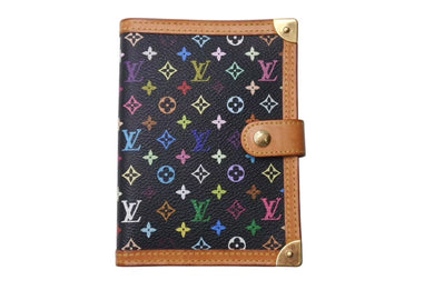 LOUIS VUITTON ルイヴィトン 手帳カバー システム手帳 アジェンダPM R20895 モノグラムマルチカラー ノワール 美品 中古 4c073993