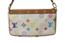 Load image into Gallery viewer, LOUIS VUITTON ルイヴィトン モノグラム マルチカラー ポシェット アクセソワール アクセサリーポーチ M92649 村上隆 ホワイト 中古 4c073995