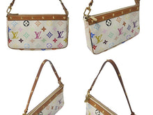 Load image into Gallery viewer, LOUIS VUITTON ルイヴィトン モノグラム マルチカラー ポシェット アクセソワール アクセサリーポーチ M92649 村上隆 ホワイト 中古 4c073995