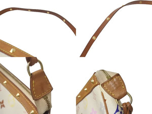 LOUIS VUITTON ルイヴィトン モノグラム マルチカラー ポシェット アクセソワール アクセサリーポーチ M92649 村上隆 ホワイト 中古 4c073995