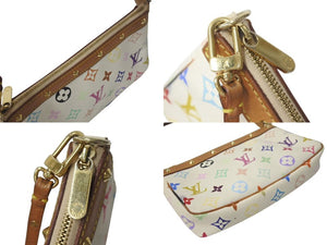 LOUIS VUITTON ルイヴィトン モノグラム マルチカラー ポシェット アクセソワール アクセサリーポーチ M92649 村上隆 ホワイト 中古 4c073995