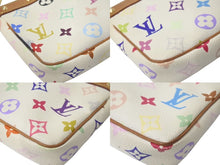 Load image into Gallery viewer, LOUIS VUITTON ルイヴィトン モノグラム マルチカラー ポシェット アクセソワール アクセサリーポーチ M92649 村上隆 ホワイト 中古 4c073995