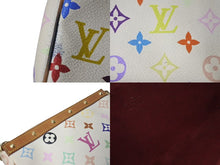 Load image into Gallery viewer, LOUIS VUITTON ルイヴィトン モノグラム マルチカラー ポシェット アクセソワール アクセサリーポーチ M92649 村上隆 ホワイト 中古 4c073995
