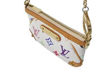 Load image into Gallery viewer, LOUIS VUITTON ルイヴィトン ポシェット ミラPM ポーチ M60098 モノグラム マルチカラー ホワイト 村上隆 ゴールド金具 美品 中古 4c073996