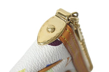 Load image into Gallery viewer, LOUIS VUITTON ルイヴィトン ポシェット ミラPM ポーチ M60098 モノグラム マルチカラー ホワイト 村上隆 ゴールド金具 美品 中古 4c073996