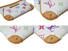 Load image into Gallery viewer, LOUIS VUITTON ルイヴィトン ポシェット ミラPM ポーチ M60098 モノグラム マルチカラー ホワイト 村上隆 ゴールド金具 美品 中古 4c073996