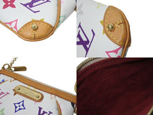 Load image into Gallery viewer, LOUIS VUITTON ルイヴィトン ポシェット ミラPM ポーチ M60098 モノグラム マルチカラー ホワイト 村上隆 ゴールド金具 美品 中古 4c073996