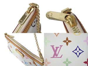 LOUIS VUITTON ルイヴィトン ポシェット ミラMM アクセサリーポーチ M60096 モノグラム マルチカラー ホワイト 美品 中古 4c073997