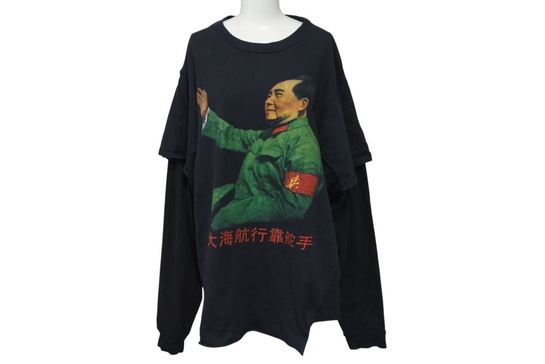 Enfants Riches Deprimes ERD プリント ロングスリーブ 長袖シャツ ブラック サイズL 美品 中古 4c074000