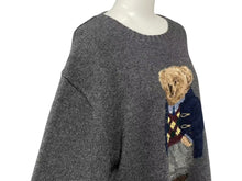 Load image into Gallery viewer, 美品 POLO RALPH LAUREN ポロラルフローレン ポロベアダッフルニット セーター 0105734GH サイズ L グレー 中古 4c074004
