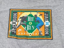 Load image into Gallery viewer, RSVP アールエスヴィーピー VINTAGE ヴィンテージ NIKE ナイキ 90&#39;s 銀タグ BO JACKSON &quot;HIT &amp; RUN&quot; Tシャツ グレー サイズXL 美品 中古 4c074090