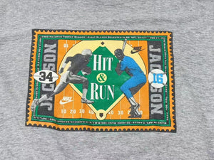 RSVP アールエスヴィーピー VINTAGE ヴィンテージ NIKE ナイキ 90's 銀タグ BO JACKSON "HIT & RUN" Tシャツ グレー サイズXL 美品 中古 4c074090