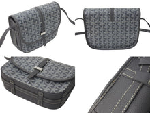 Load image into Gallery viewer, 極美品 GOYARD ゴヤール ベルヴェデーレPM バッグ ショルダーバッグ グレー PVC コーティングキャンバス レザー 中古 4c074103