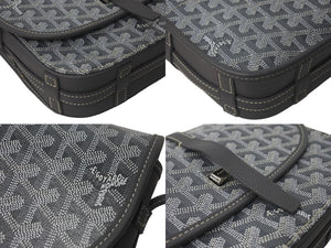 極美品 GOYARD ゴヤール ベルヴェデーレPM バッグ ショルダーバッグ グレー PVC コーティングキャンバス レザー 中古 4c074103