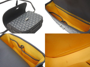 極美品 GOYARD ゴヤール ベルヴェデーレPM バッグ ショルダーバッグ グレー PVC コーティングキャンバス レザー 中古 4c074103