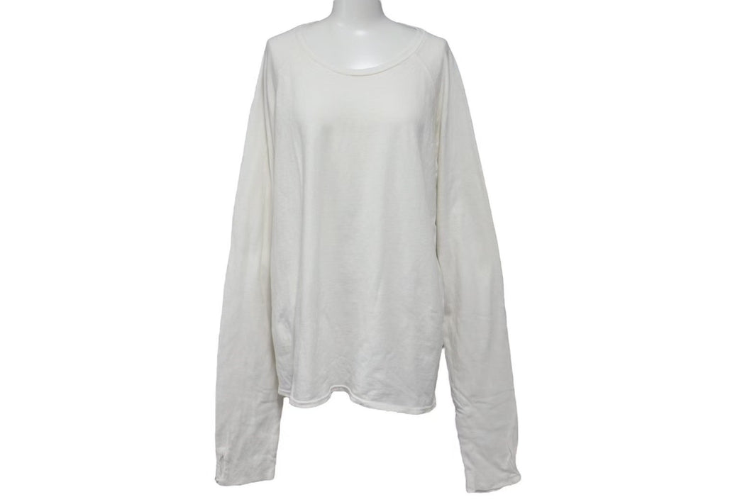 KAPITAL キャピタル RINGER 長袖 Tシャツ ロングスリーブ サイズ 4 EK-859 スマイル コットン ホワイト イエロー 白 美品 中古 4c074204