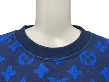 Load image into Gallery viewer, LOUIS VUITTON ルイヴィトン モノグラムジャガード スウェット トレーナー 19AW ブルー ネイビー サイズM 美品 中古 4c074107