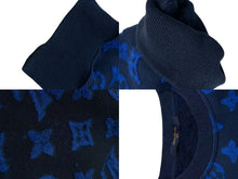 Load image into Gallery viewer, LOUIS VUITTON ルイヴィトン モノグラムジャガード スウェット トレーナー 19AW ブルー ネイビー サイズM 美品 中古 4c074107