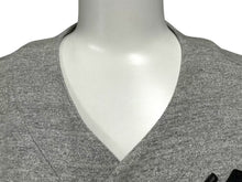 Load image into Gallery viewer, CHROME HEARTS クロムハーツ ベースボールシャツ サイズS クロスボールボタン レザーロゴパッチ グレー シルバー925 美品 中古 4c074111
