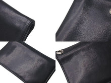 Load image into Gallery viewer, CHROME HEARTS クロムハーツ 1ジップクロスボタンレザーウォレット 二つ折り財布 レザー シルバー925 ブラック 美品 中古 4c074113