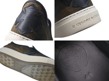 Load image into Gallery viewer, CHROME HEARTS クロムハーツ レザースリッポン サイズ41 25.5cm ダガー CHプラスパッチ カモフラ柄 カーキ 美品 中古 4c074115