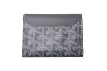 Load image into Gallery viewer, GOYARD ゴヤール サン ガブリエルウォレット 三つ折り財布 フランス製 PVC レザー グレー シルバー金具 美品 中古 4c074123
