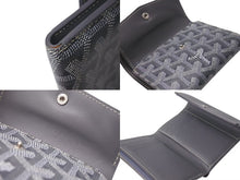 Load image into Gallery viewer, GOYARD ゴヤール サン ガブリエルウォレット 三つ折り財布 フランス製 PVC レザー グレー シルバー金具 美品 中古 4c074123