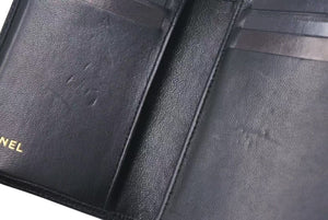 CHANEL シャネル カードケース ココマーク 5番台 フランス製 キャビアスキン ブラック 美品 中古 4c074128