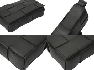 BOTTEGAVENETA ボッテガヴェネタ マキシイントレチャート カセット ショルダーバッグ B09831133V ダークグリーン 美品 中古 4c074131