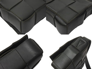 BOTTEGAVENETA ボッテガヴェネタ マキシイントレチャート カセット ショルダーバッグ B09831133V ダークグリーン 美品 中古 4c074131