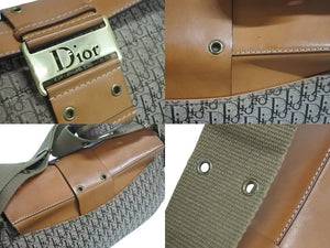 極美品 Christian Dior クリスチャンディオール ショルダーバッグ ストリートシック 07-MA-1022 トロッター柄 ゴールド金具 中古 4c074132