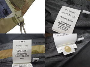A BATHING APE × ALPHA INDUSTRIES アベイシングエイプ アルファ 20AW Ecwcs 3 Layer ジャケット カモフラ カーキ ポリエステル 001HJG731909X サイズM 美品 中古 4c074136