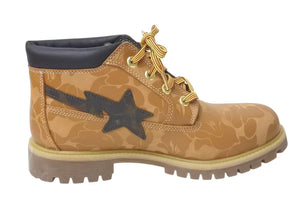 極美品 Timberland ティンバーランド BAPE コラボ プレミアム ウォーター プルーフ チャッカ ブーツ サイズ27.0cm ベージュ 中古 4c074137 