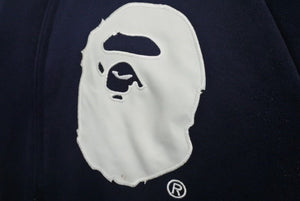 A Bathing Ape アベイシングエイプ Ape Patch Truck Jacket エイプワッペントラックジャケット サイズ M ネイビー 美品 中古 4c074141