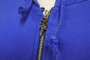 CHROME HEARTS クロムハーツ ダガージップパーカー 95024 U.S.A製 コットン シルバー925 ブルー シルバー サイズL 美品 中古 4c074144