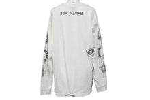 Load image into Gallery viewer, CHROME HEARTS クロムハーツ フロントポケット プリント ロンT 長袖 コットン ホワイト サイズM 美品 中古 4c074145